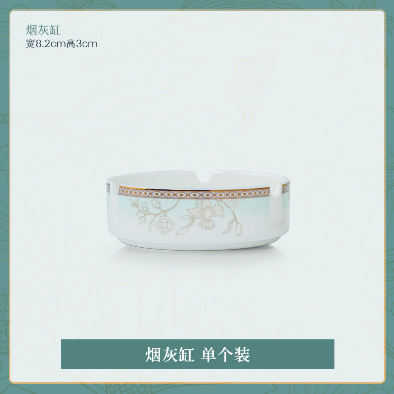 碗碟套装家用景德镇中式轻奢乔迁送礼陶瓷碗盘景德镇骨瓷餐具定制