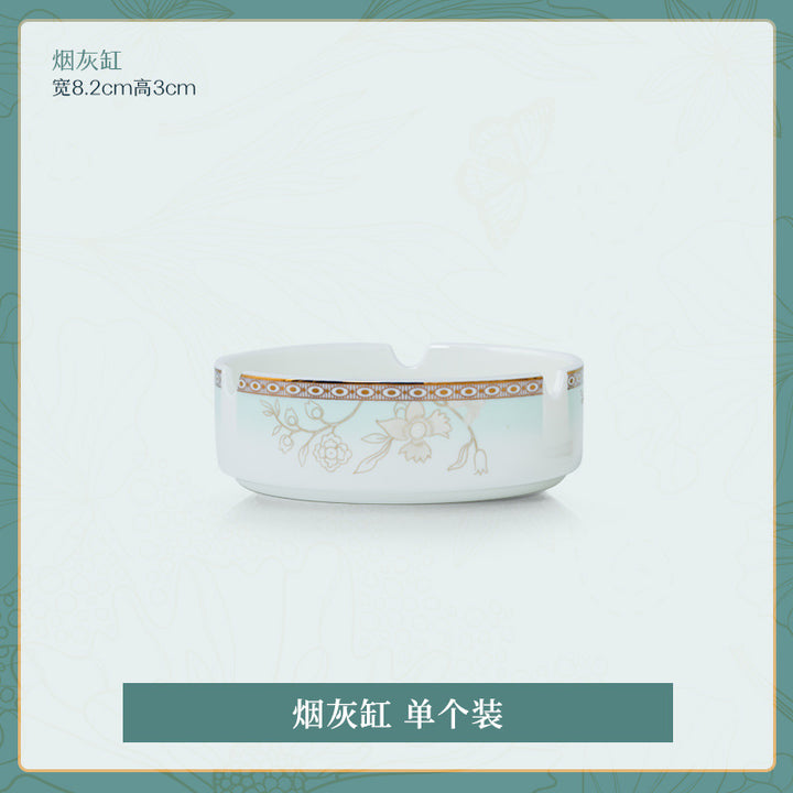 碗碟套装家用景德镇中式轻奢乔迁送礼陶瓷碗盘景德镇骨瓷餐具定制