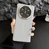 适用华为MateX5秒变XT电镀素皮手机壳X6智能视窗翻盖X3商务保护套