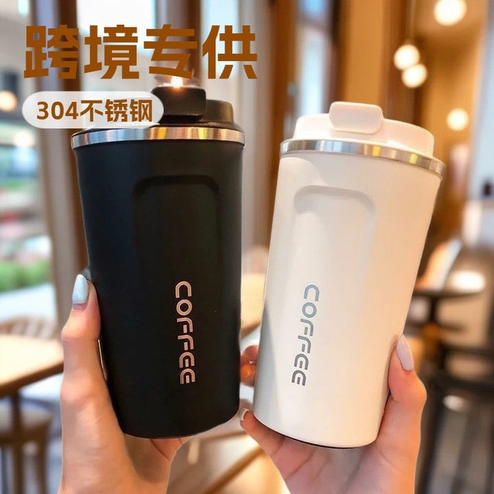 跨境二代咖啡杯304不锈钢保温杯真空水杯保冷礼品杯户外车载