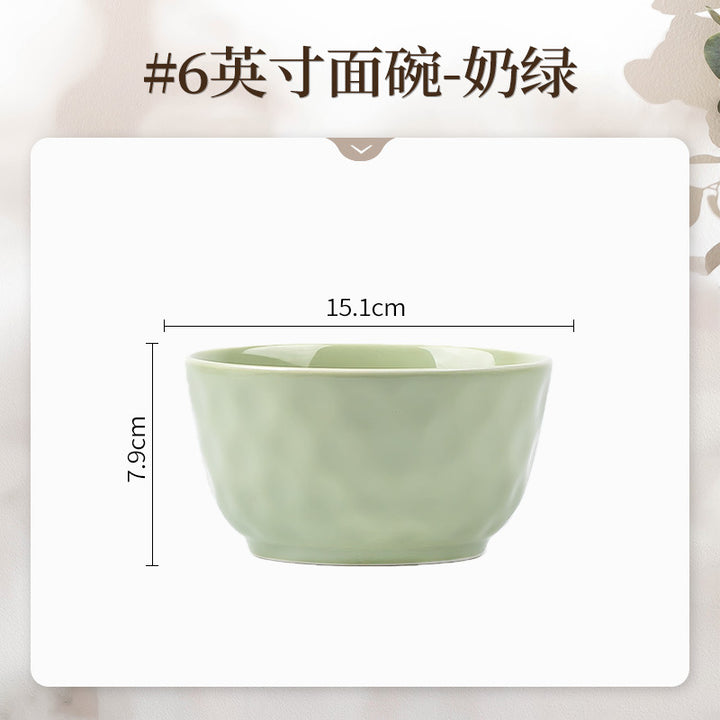 Bowl & Plate Home Set Premium Design High Temperature Underglaze Cream Style Ceramic Tableware Home Wholesale
