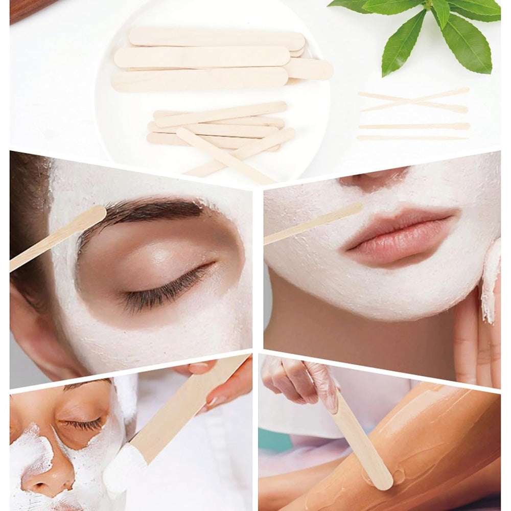 Multifunctional Wax Applicator Sticks – Disposable Wood Wax Spatula & Nail Color Mixing Sticks