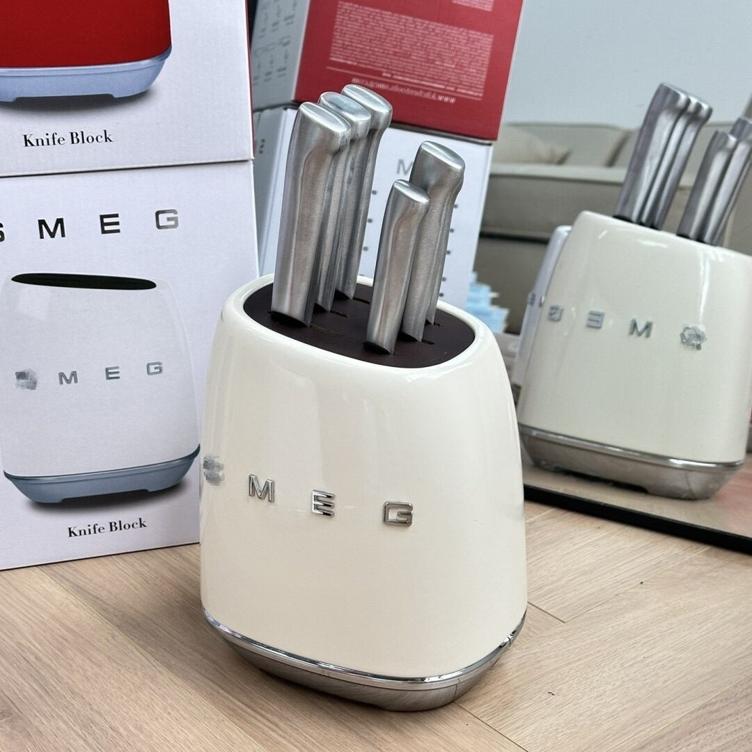 意大利SMEG斯麦格全套不锈钢刀具套装厨房家用刀架七件304不锈钢