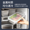 欧式不锈钢盆带盖长方形份数盆商用快餐车菜盆方盘奶茶店小料盒子