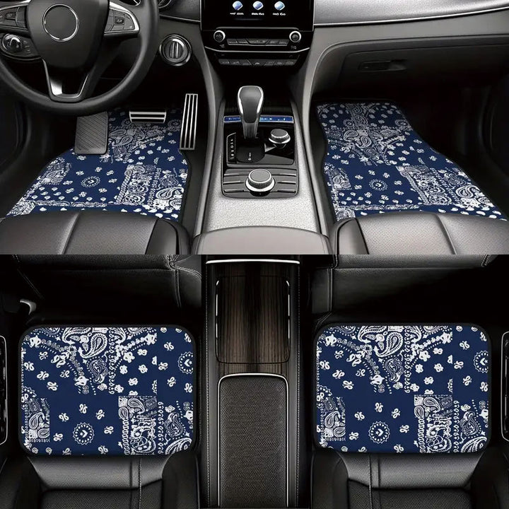 TEMUNordic Vintage Car Foot Mat Carpet Carpet 4 Piece Set Stain Resistant Floor Mat Wholesale Drop Shipping