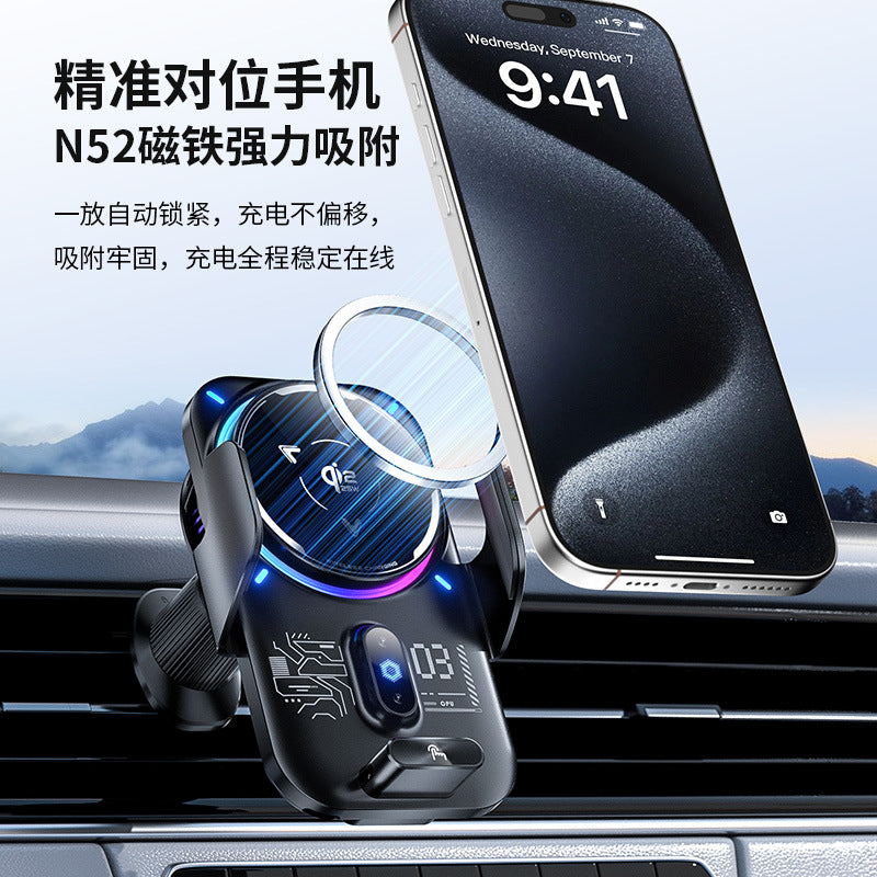 Qi 2.2 Car Wireless Charger Mount 25 W Fast Charging with Semiconductor Cooling – Air Vent Phone Holder