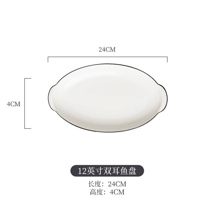 釉下彩碗碟套装家用纯白轻奢高级感陶瓷餐具碗盘碗筷碗具2026新款