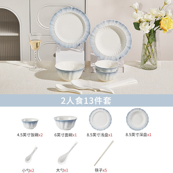 釉下彩陶瓷碗盘套装家用餐具2026新款整套乔迁新居高颜值碗筷碗具