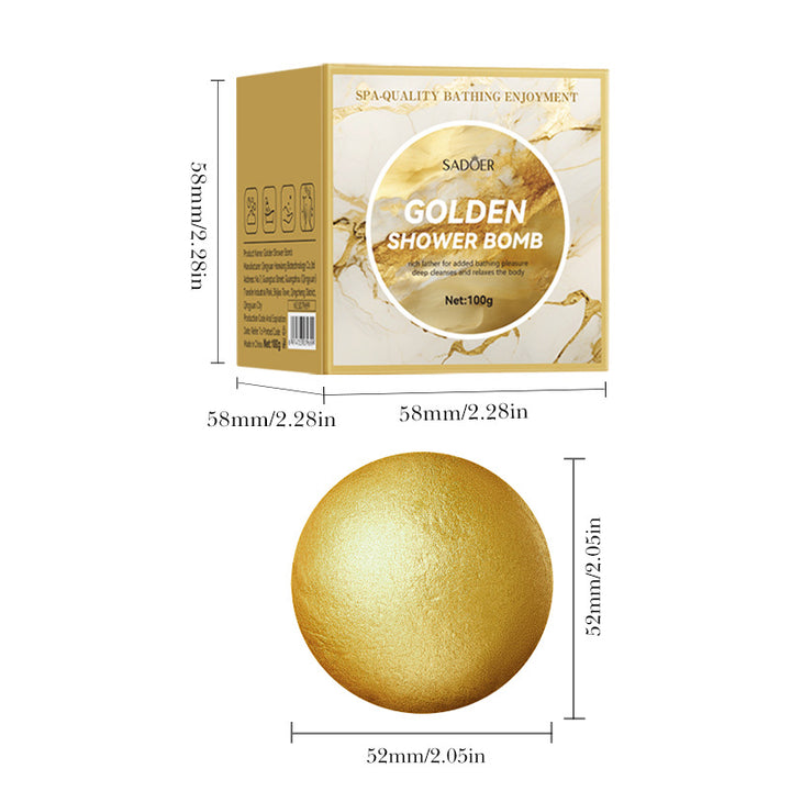全英文SADOER黄金浴盐球100g(沉球) 清洁身体浴盐球跨境外贸批发