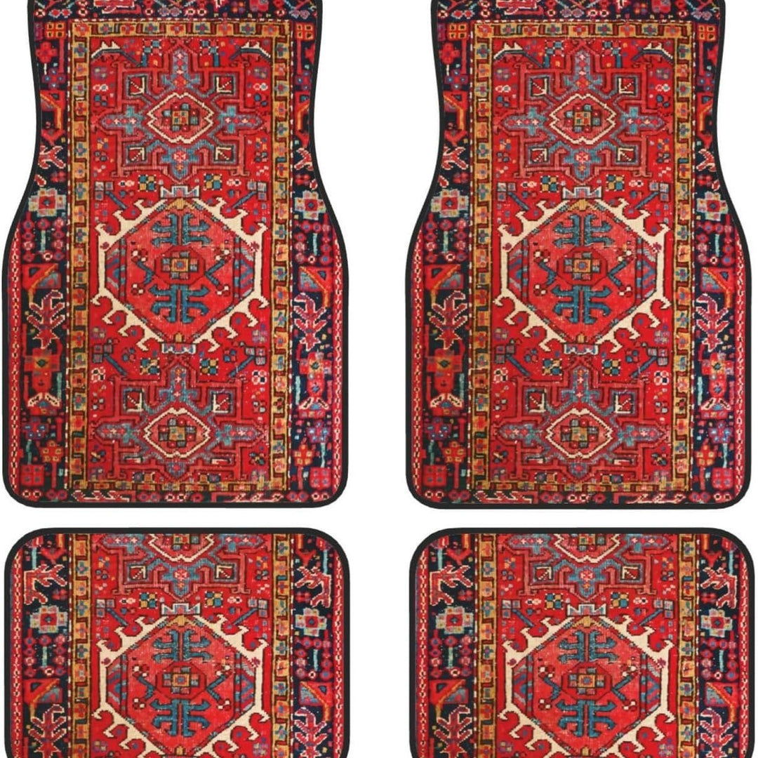 Vintage Car Foot Mat Carpet 4 Piece Set Stain Resistant Floor Mat TEMUFoot Mat Wholesale
