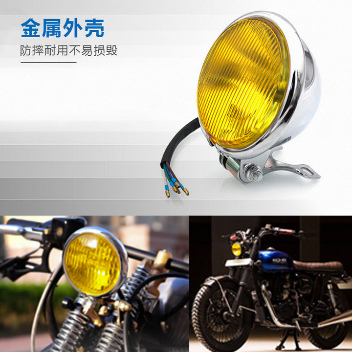 Vintage Motorcycle Modified Large Black Glass Vintage Large