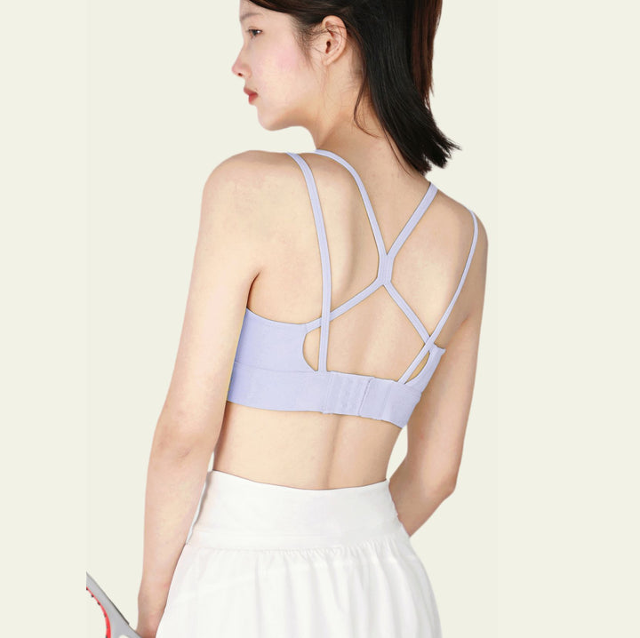 乔亿防震美背运动内衣固定一体杯运动文胸聚拢收副乳瑜伽服