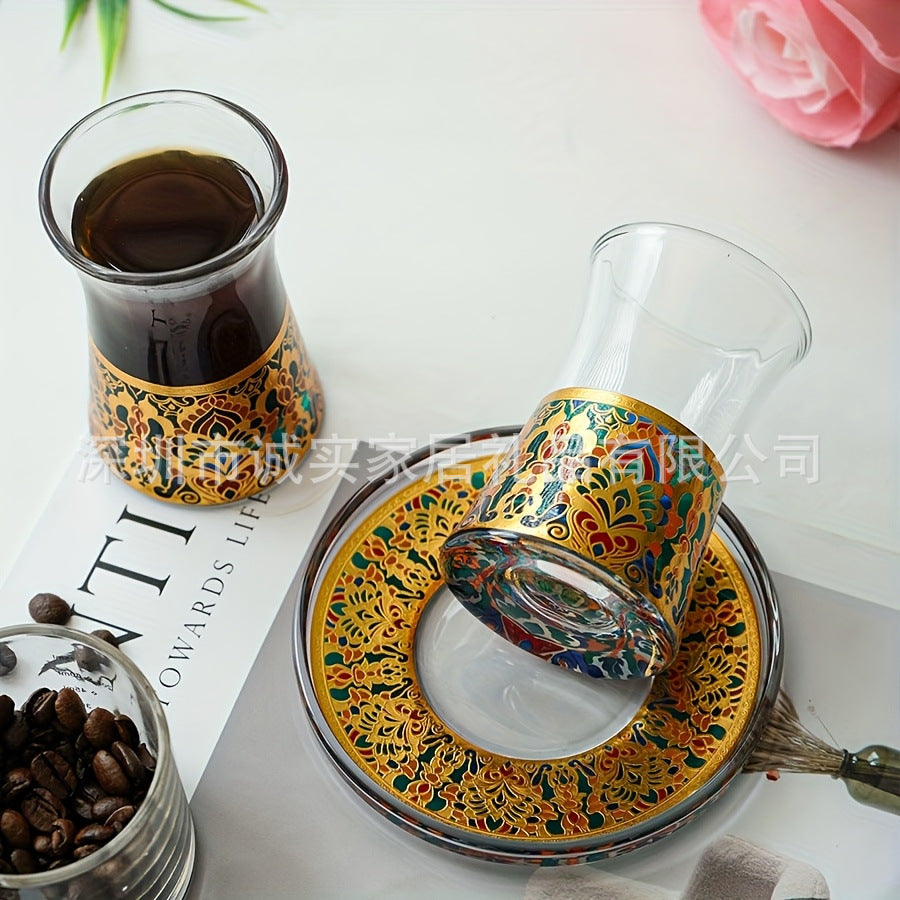土耳其咖啡杯高颜值小众特色玻璃杯4头/12头套装午后红茶杯设计感
