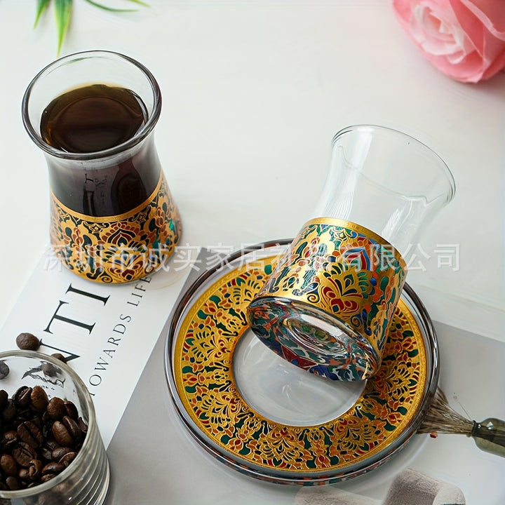 土耳其咖啡杯高颜值小众特色玻璃杯4头/12头套装午后红茶杯设计感