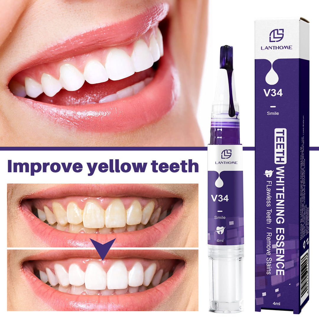 跨境莲碧泉LanthomeV34旋转式美牙洁牙笔teeth whitening pen 4ml