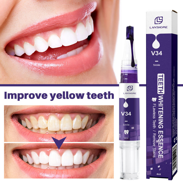跨境莲碧泉LanthomeV34旋转式美牙洁牙笔teeth whitening pen 4ml
