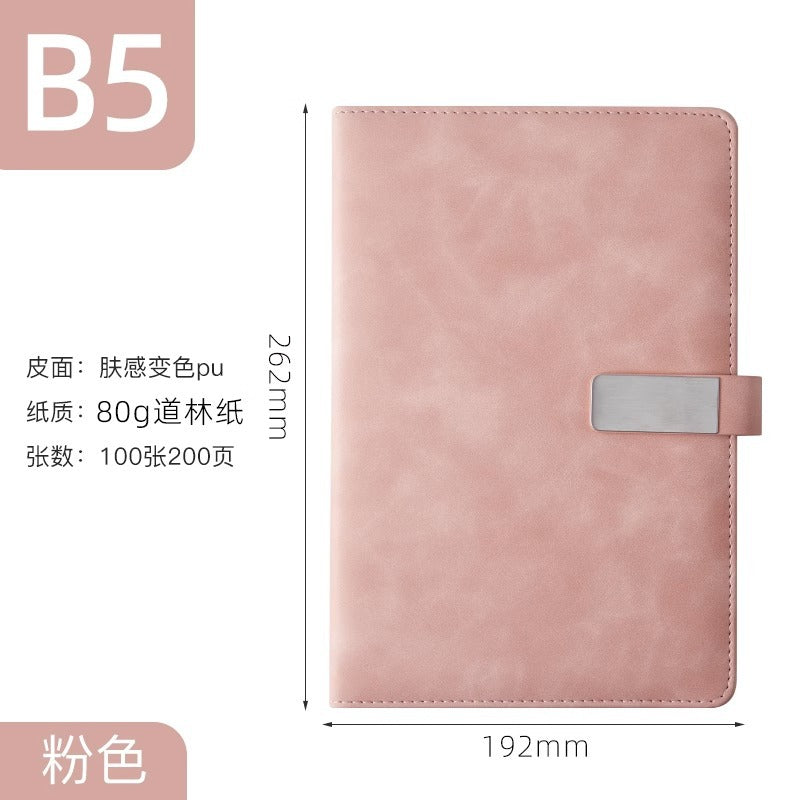 笔记本定制logo带扣学习办公商务文具本子会议记录本订制记事本子