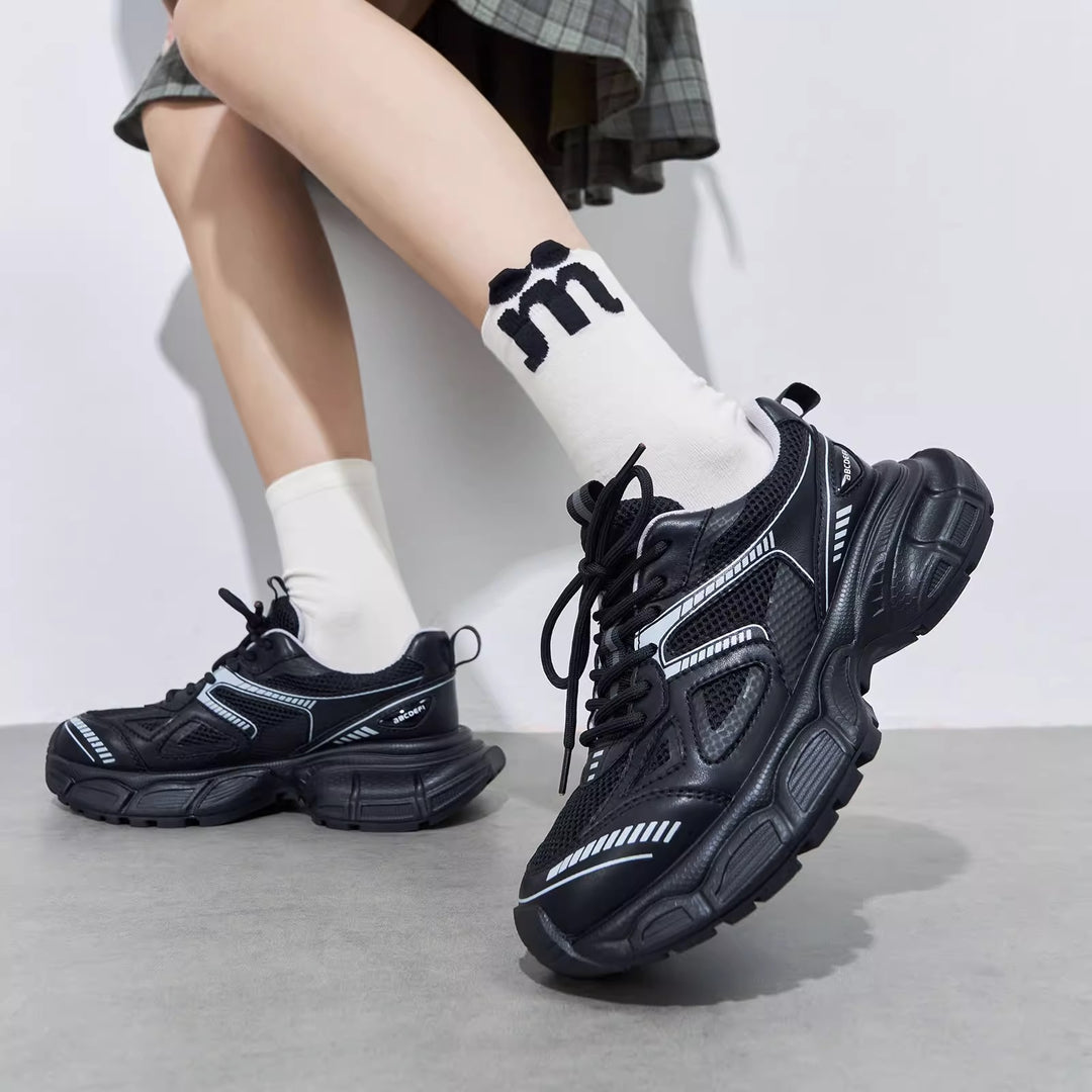 Newins Thick Silver Shoes Women Sneakers Casual Running Shoes