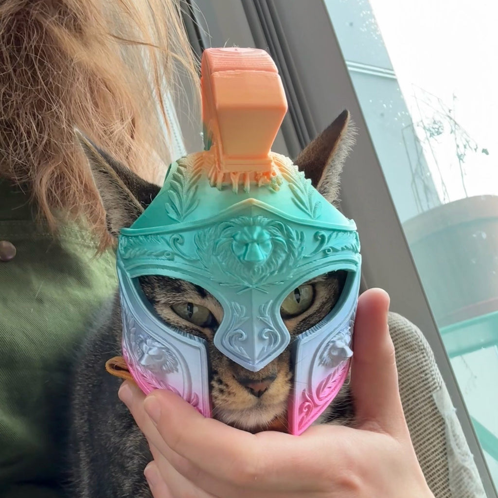 罗马百夫长猫头盔猫咪角色扮演用具 Roman centurion cat helmet