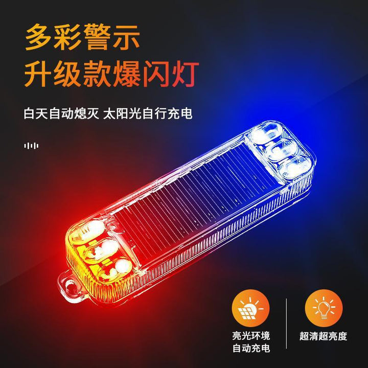 Solar Strobe Warning Light – Anti-Rear Collision Light for Electric Motorcycle & Car