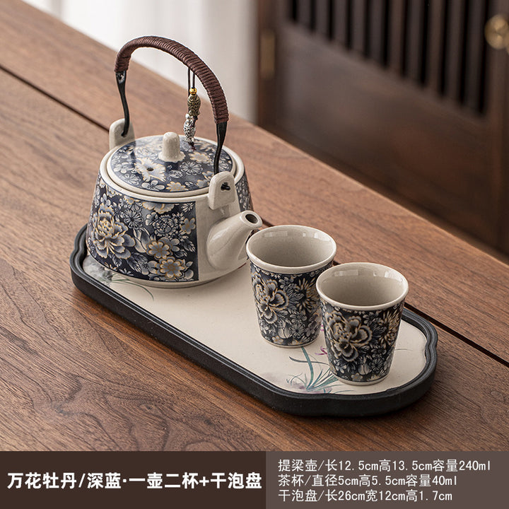 一壶二杯茶具套装家用宿舍酒店餐馆陶瓷功夫茶具泡茶壶茶杯会客