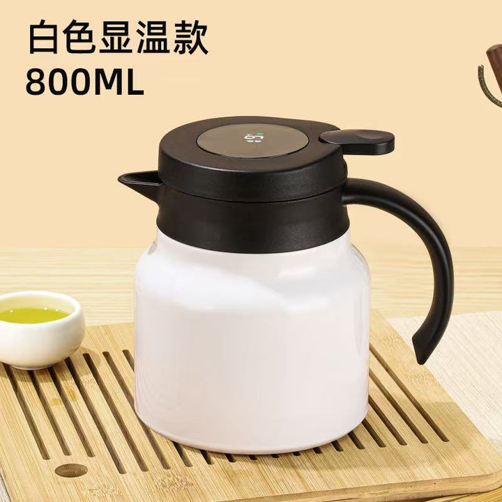 厂家直销316不锈钢焖茶壶 家用覆钛显温茶水分离大容量保温壶定制