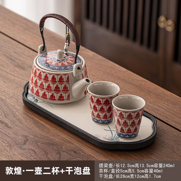 一壶二杯茶具套装家用宿舍酒店餐馆陶瓷功夫茶具泡茶壶茶杯会客