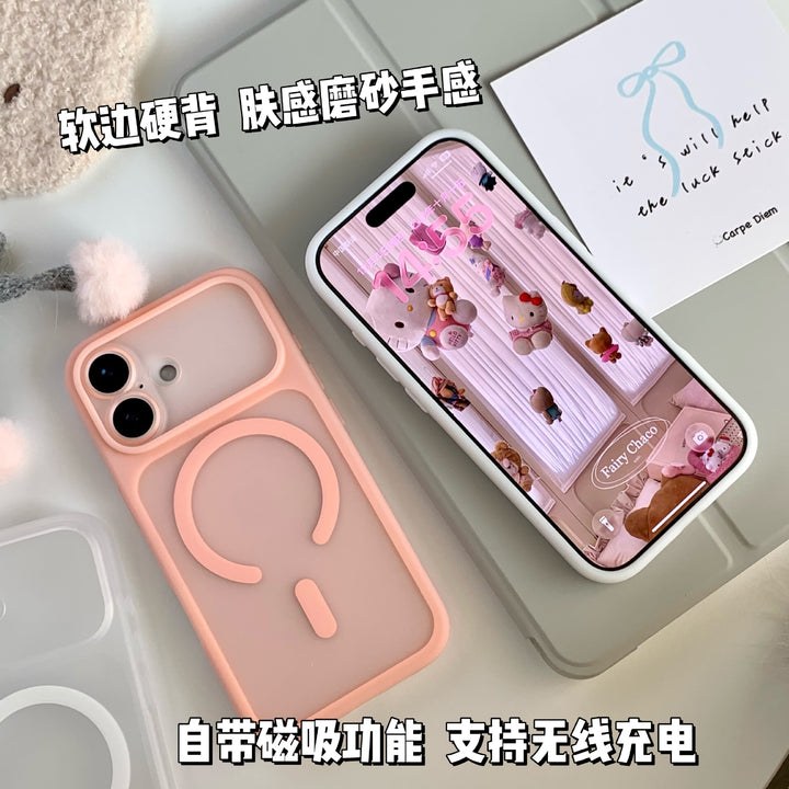Soft Touch Mag Safe for iPhone17 pm Phone CaseiPhone16 Pro Max Frosted 15 pm Protective Case