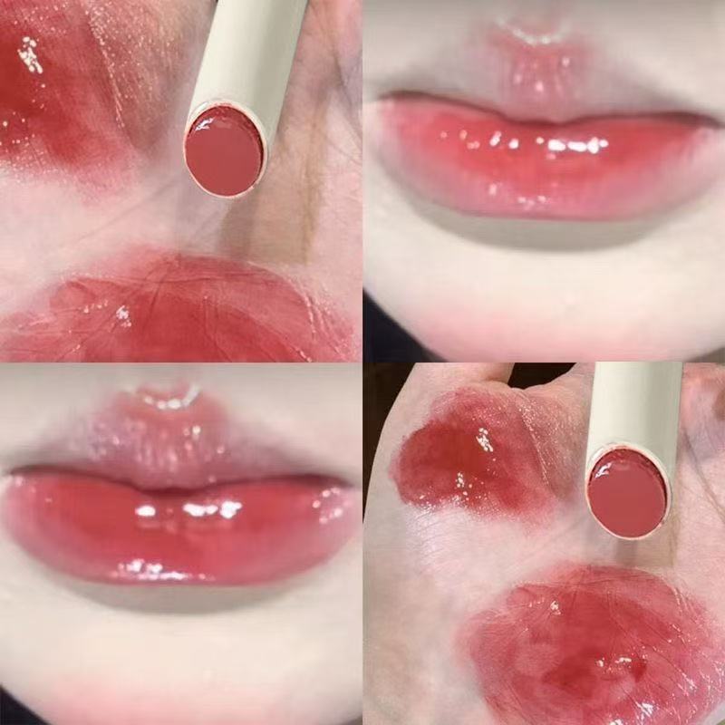 早八裸色口红纯欲灰粉玫瑰唇冻镜面水光固体唇膏滋润唇蜜女不掉色
