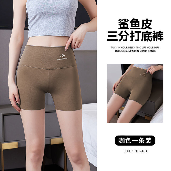 防走光无痕薄款打底安全裤女运动瑜伽外穿高腰收腹提臀鲨鱼短裤夏
