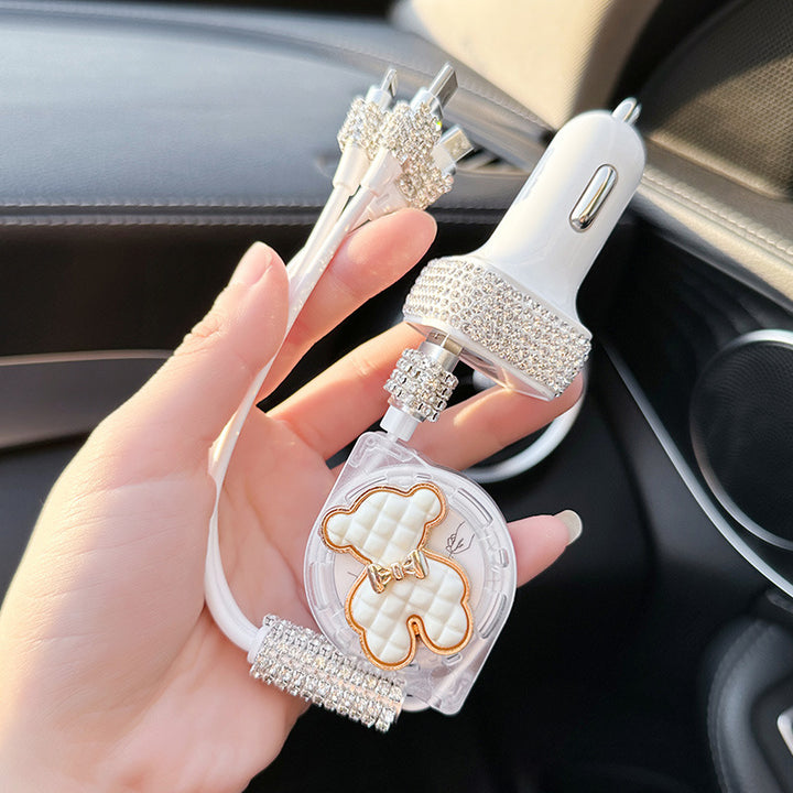 Car Mount Charger Light Luxury Car Phone Cable