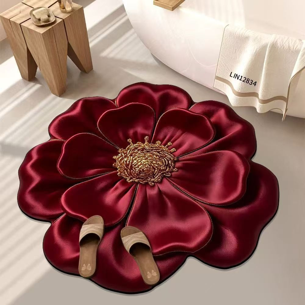 Nordic 3 DLight Luxury Floral Floor Mat Door Mat Non Slip Foot Mat