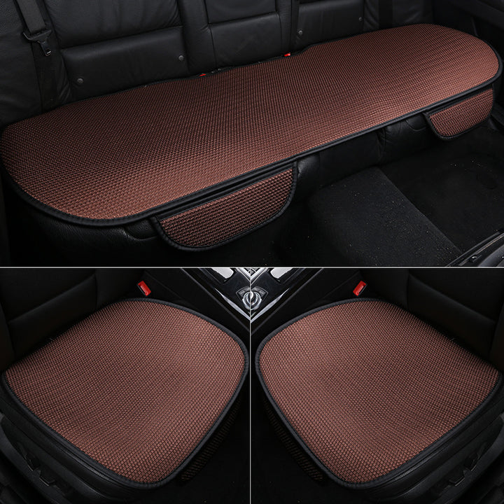 Ice Silk Cool Car Seat Cushion – 3-Piece No-Backrest Breathable Non-Slip Single Pad