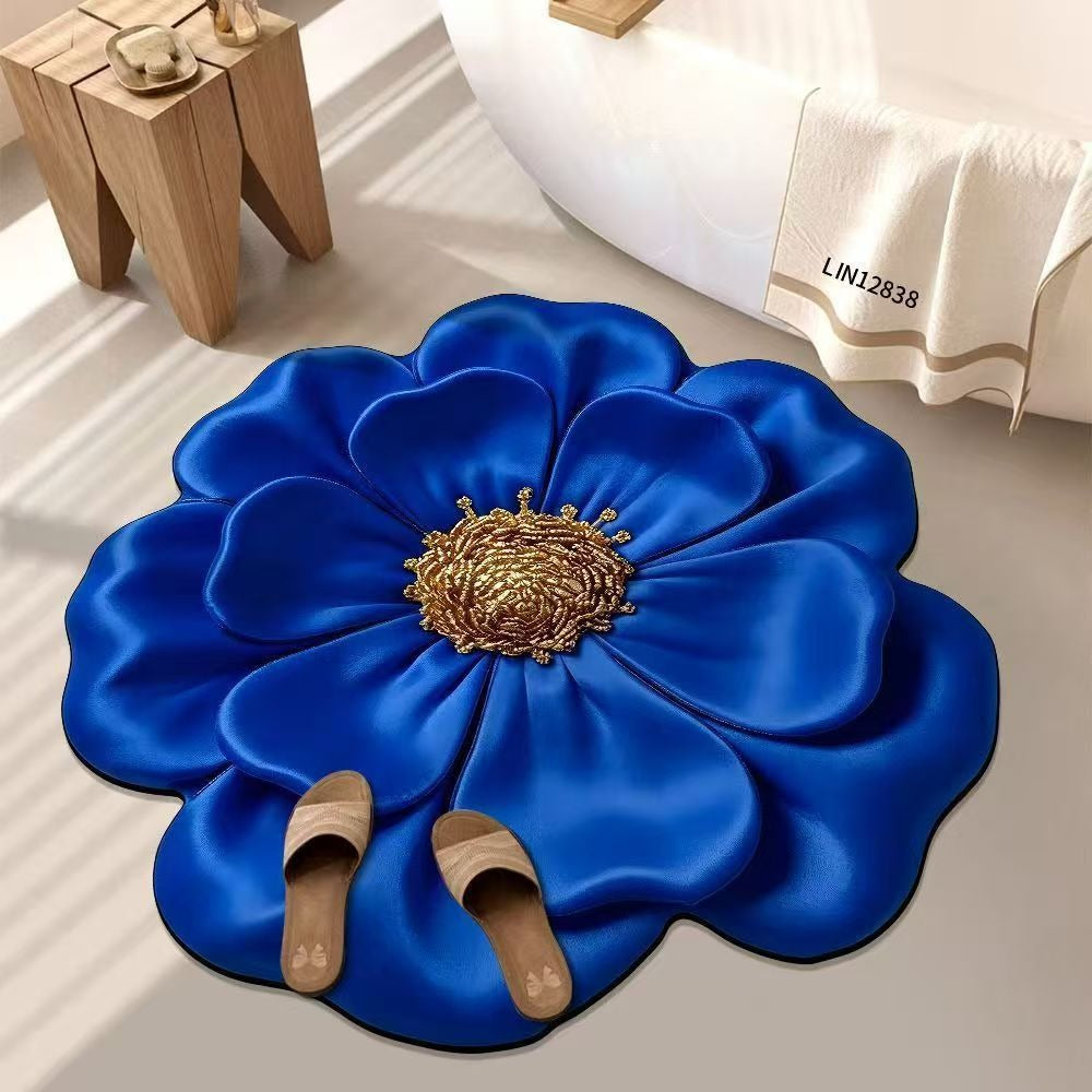 Nordic 3 DLight Luxury Floral Floor Mat Door Mat Non Slip Foot Mat