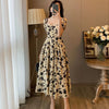 Sexy Floral Off-Shoulder Slip Dress – French Vintage Slim Fit Maxi Dress