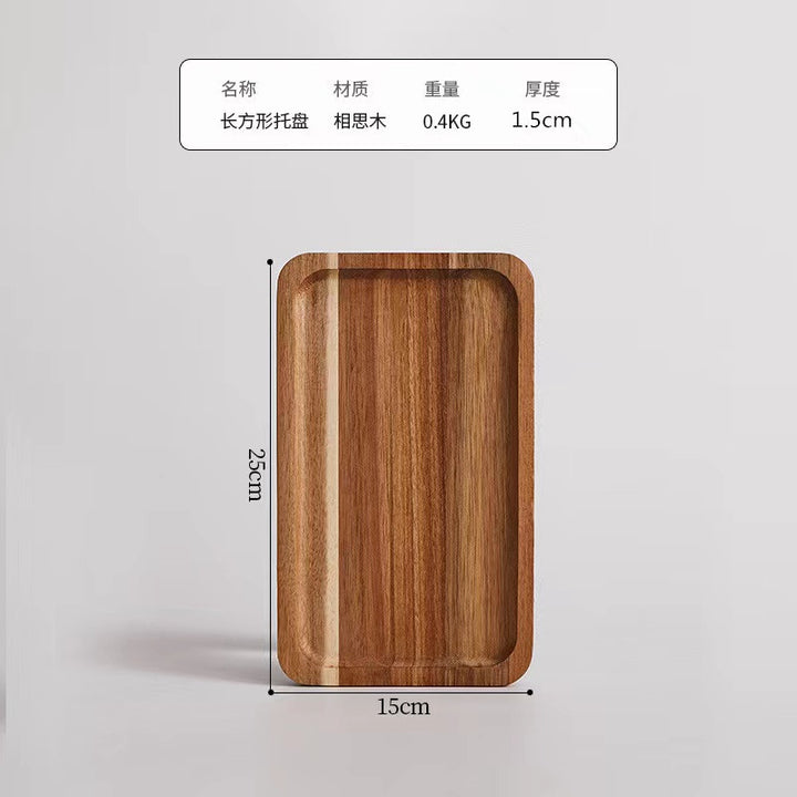 跨境相思木盘订定制木碟子实木茶盘餐盘木质托盘点心盘水果盘餐具