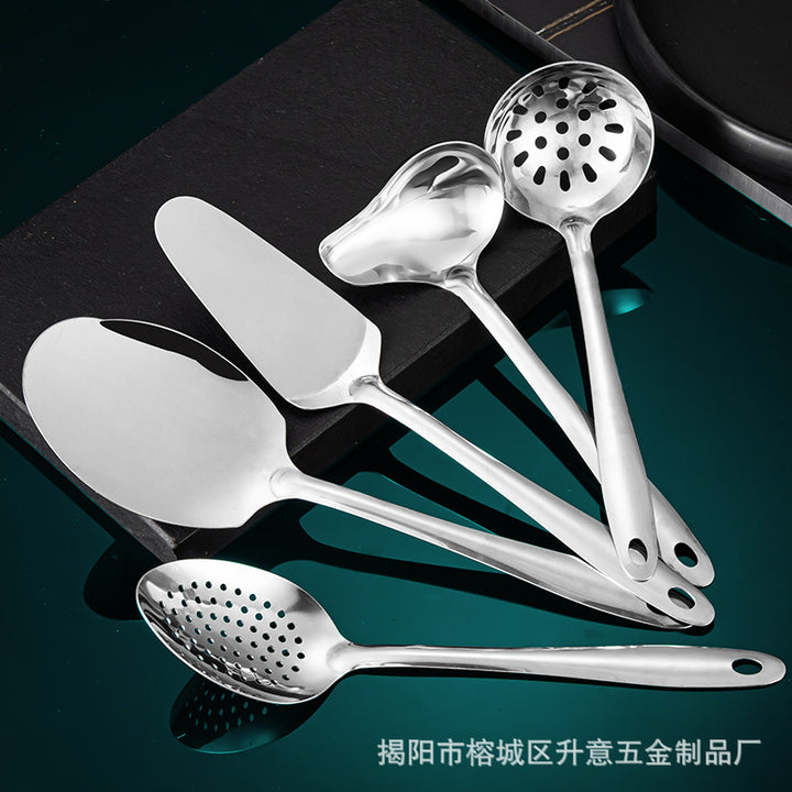 不锈钢锅铲汤勺漏勺家用厨房小厨具煎铲蛋糕铲分菜铲11件套套装