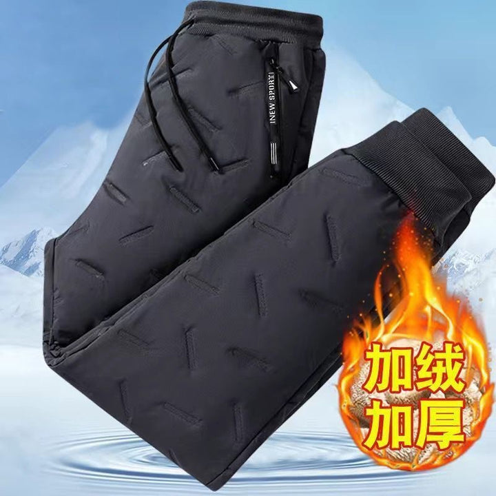 大码宽松秋冬季羊羔绒裤子男款加绒加厚保暖裤休闲裤防风棉长裤男