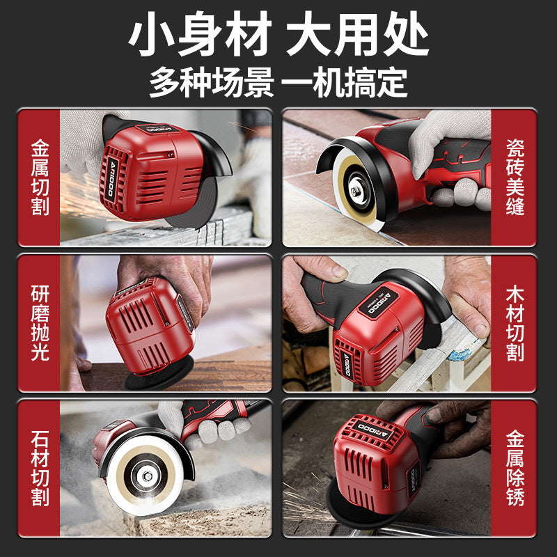 Mini Cordless Lithium Angle Grinder – Rechargeable Multifunctional Polishing & Cutting Machine