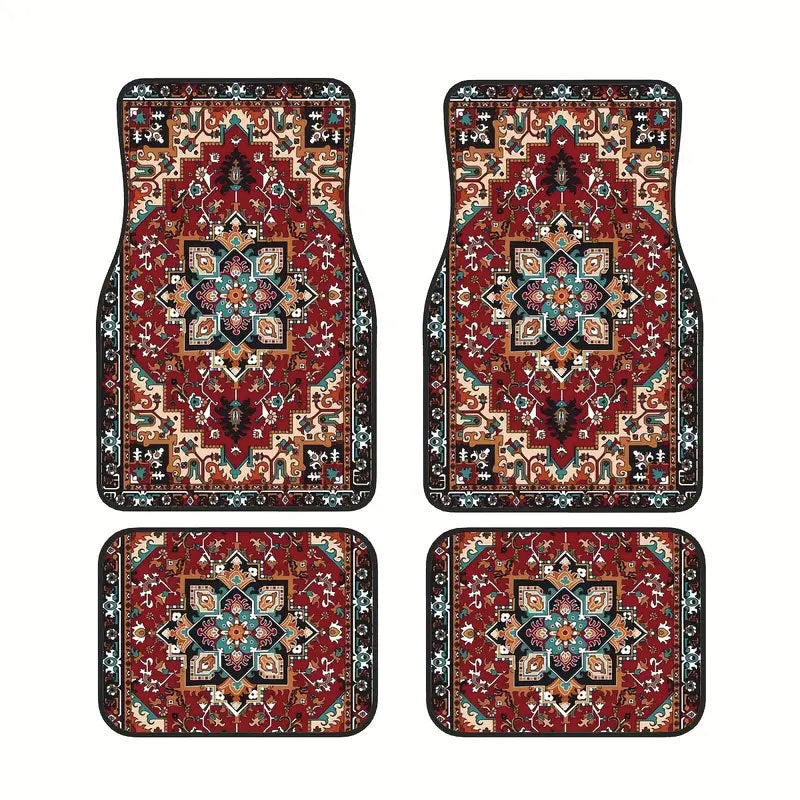 TEMUNordic Vintage Car Foot Mat Carpet Carpet 4 Piece Set Stain Resistant Floor Mat Wholesale Drop Shipping