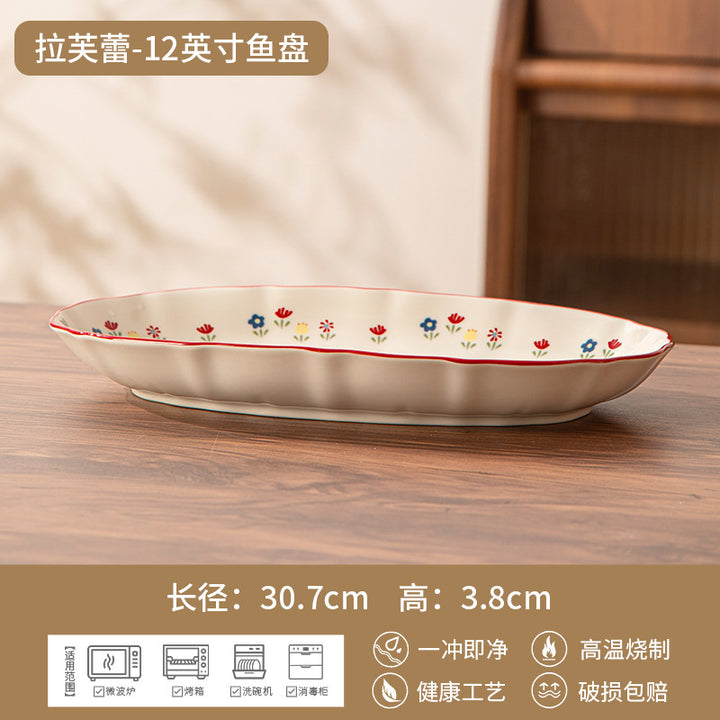New Bowl & Plate Set Premium Design Ceramic Wedding Newlywed Gift Tableware Bowl Home Small Tableware