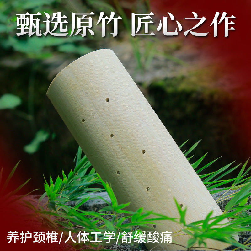 原竹枕头护颈椎枕护腰枕硬竹子竹筒竹枕夏季牵枕头实木U型引批发