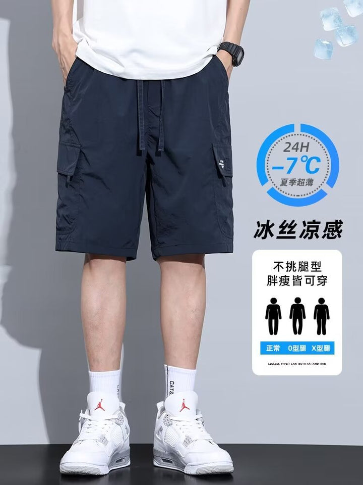 休闲外穿男士短裤男款爆款2024夏季新款美式重磅五分工装裤子薄款