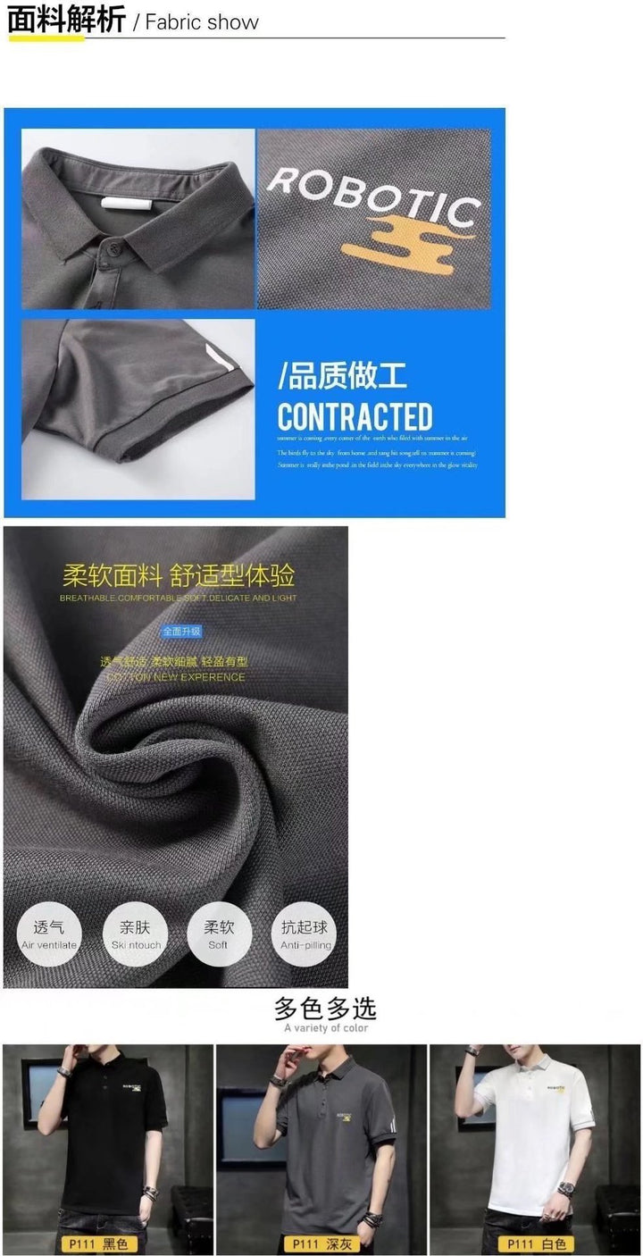 夏季新款短袖T恤男士潮牌翻领半袖衫宽松ins休闲潮流体恤Polo衫