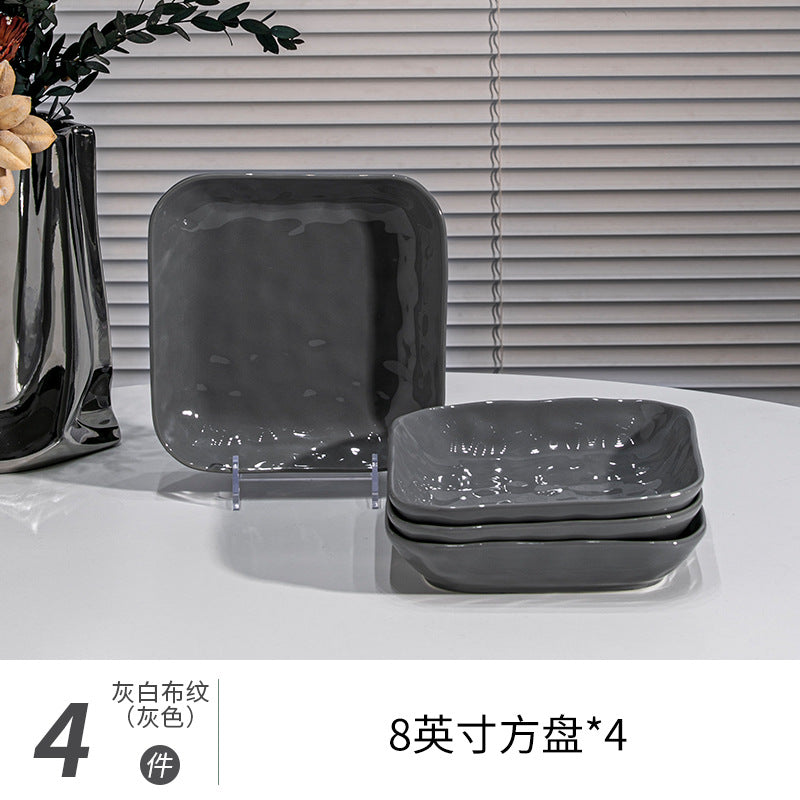 釉下彩碗碟套装家用北欧ins风碗盘碗具碗筷2026新款高级感简约餐