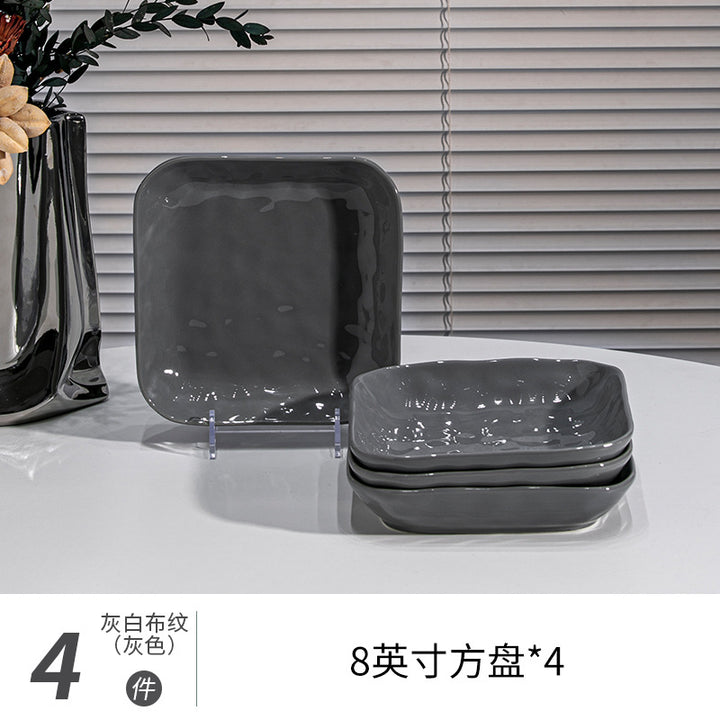釉下彩碗碟套装家用北欧ins风碗盘碗具碗筷2026新款高级感简约餐