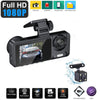 HD Rear View 3-Lens Car Dash Cam – Phone Connected Vehicle Recorder