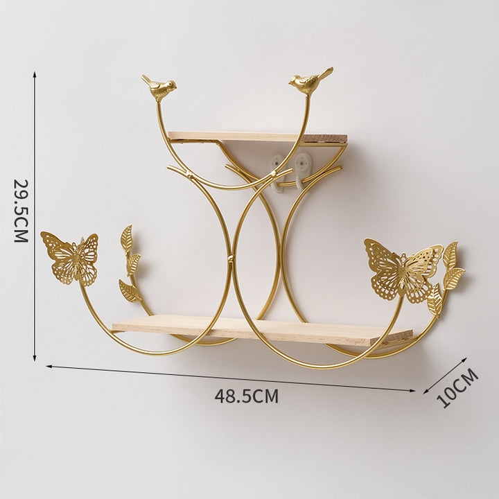 Living Room Hang Decor Light Luxury Hanging Decor Storage Shelf