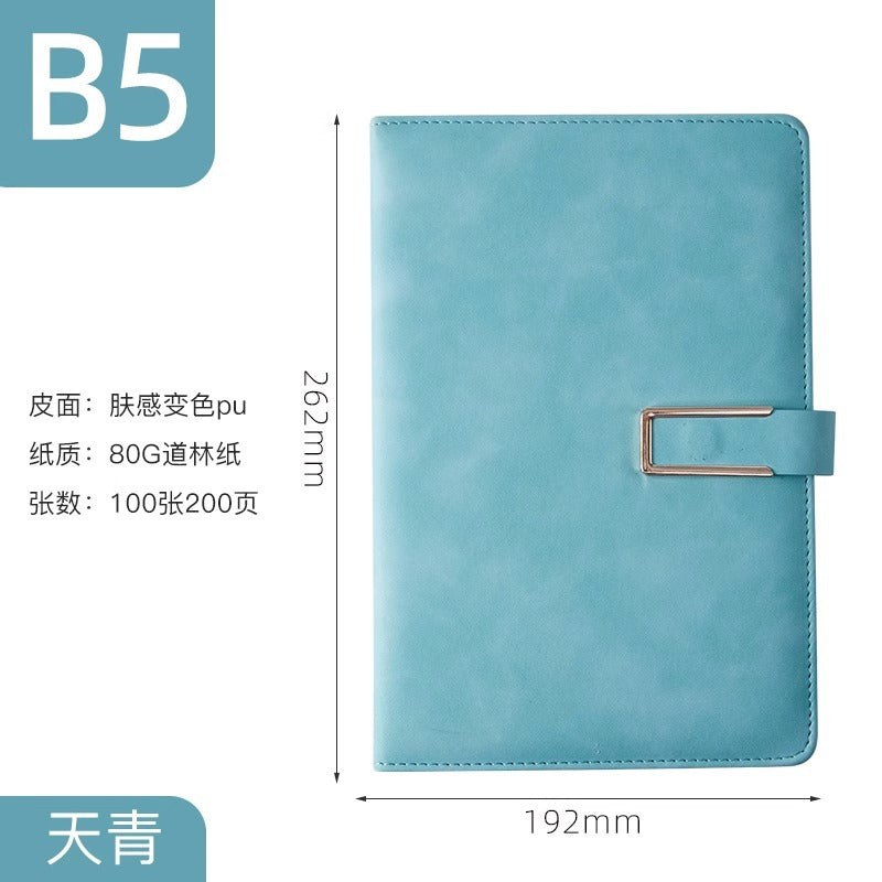 笔记本定制logo带扣学习办公商务文具本子会议记录本订制记事本子