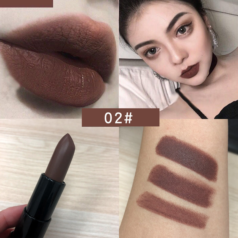 Brown Lipstick Purple Lip Balm